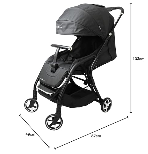 Cozy N Safe i-Metro Stroller 0-22kg | Ultra-Compact Travel Pushchair | from Birth to 4 Years | UPF 50 Hood, Rain Cover |