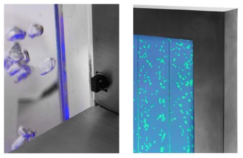 Primrose 95cm Hanging Portrait Bubble Water Wall with Colour Changing RGB LEDs with Included Remote Control