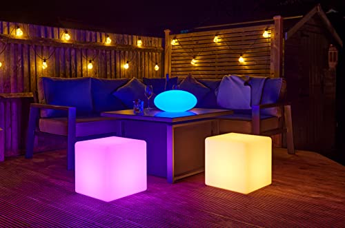 tickit Sensory Mood Light Cube – Colour Changing LED Seat and Night Light for Sensory Play, Autism, Calming Spaces and Bedrooms – Rechargeable & Water Resistant