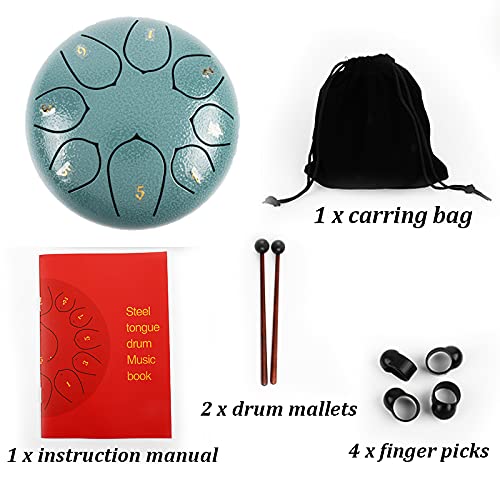 Steel Tongue Drum 6inch Tongue Drum for Kids Preschool Activities Drum Instrument Steel Tongue Drum…