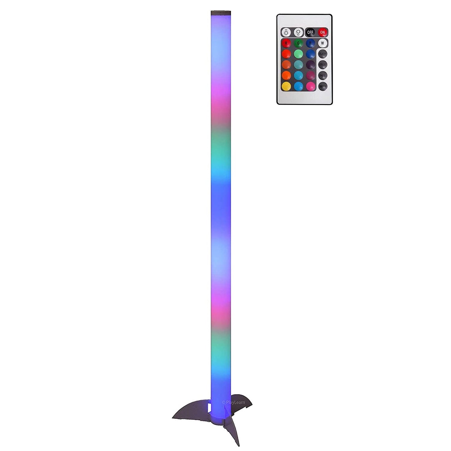 LED Colour Changing Rocket Light Tube Luminous Flux with Remote 100cm Dimmable Colour Changing LED Floor Lamps for Living Room by Playlearn