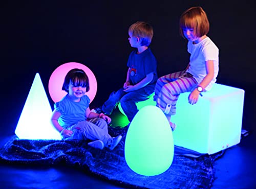 tickit Sensory Mood Light Cube – Colour Changing LED Seat and Night Light for Sensory Play, Autism, Calming Spaces and Bedrooms – Rechargeable & Water Resistant