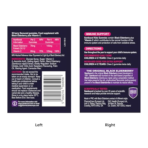 SAMBUCOL KIDS GUMMIES 30'S, 30 Count (Pack of 1)