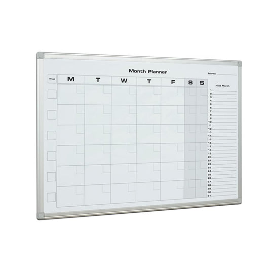 Display Boards Direct Magnetic Whiteboard Hanging Wall Monthly Planner 900 x 600 (WxH)