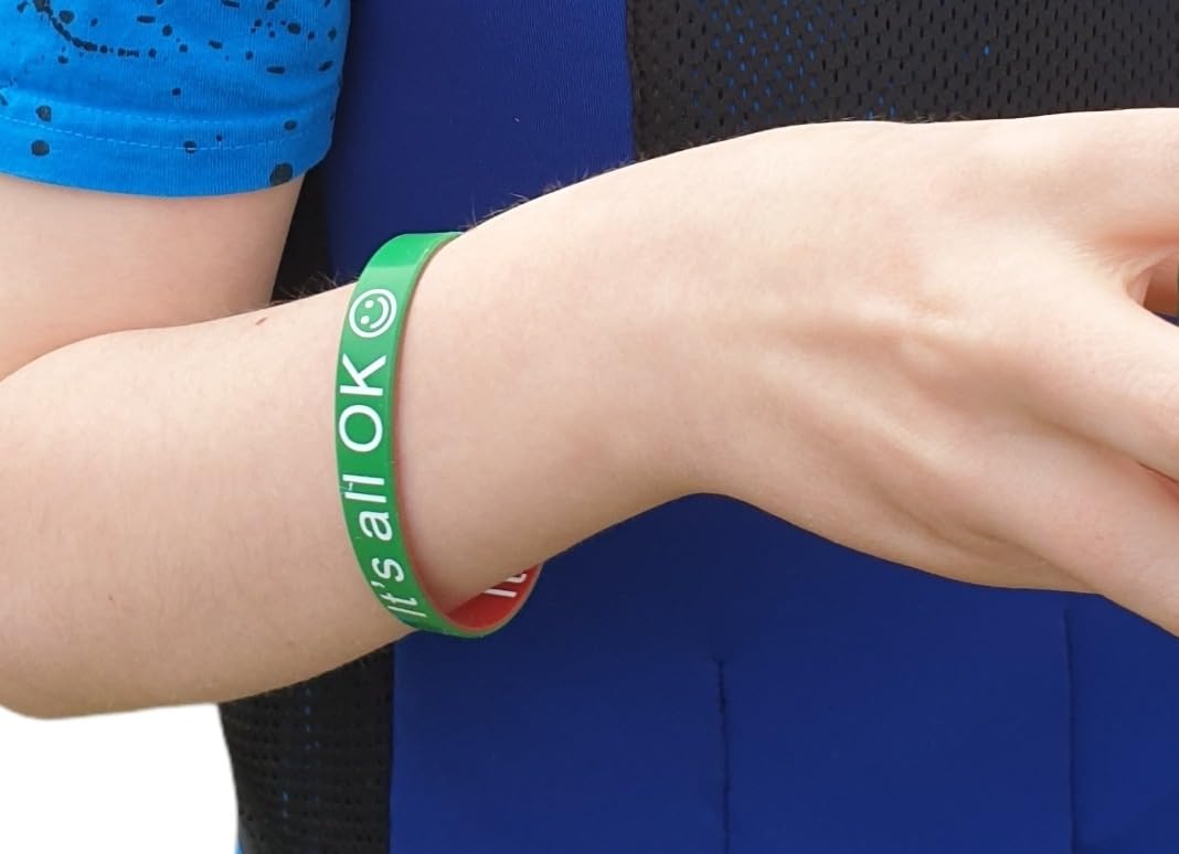 Sentire-Sensory UK - Emotions Mood Band (Set of 2) Available in Two Sizes-Ideal for Communication Needs-Anxiety/Autism/Communication Difficulties (Older Child 18cm)