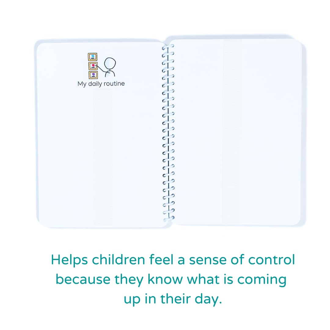 Communication Book with 6 visual communication resources and 34 removable pecs cards visual symbols to support communication, routine and transition - Suitable for autism, adhd (School)