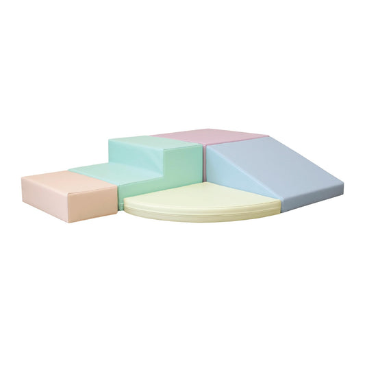 IGLU Soft Play Corner Climber Soft Play Shapes with Anti Slip Indoor Soft Play Equipment Blocks for Motor Skill Development (light pastel)