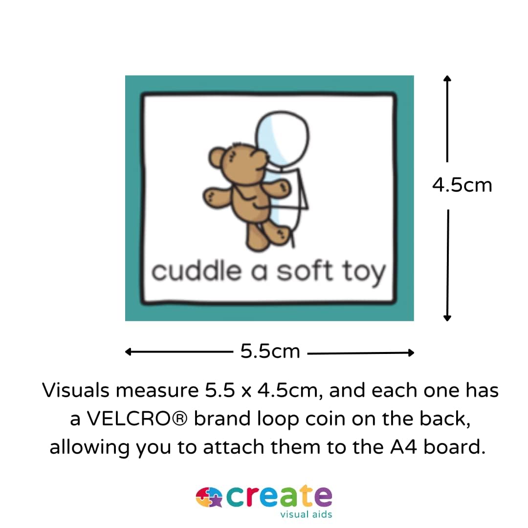 Calming Chart to support ADHD - autism - anger management - with visual aids or pecs cards - supports emotional development - reduces anxiety - communication cards