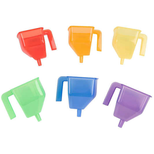 TickiT Translucent Colour Funnels, Messy Play, Water & Sand Play Toys, Sensory Toys