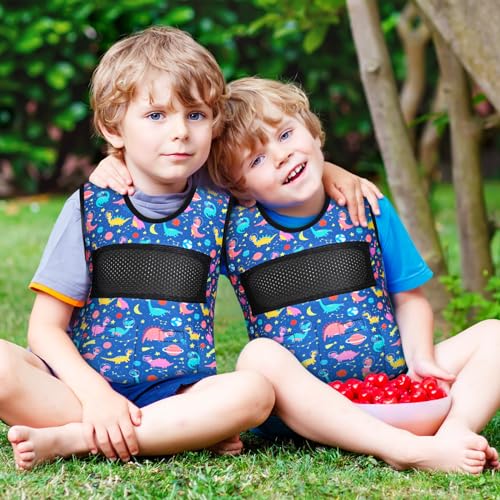 Janmercy Weighted Vest for Kids Compression Sensory Vest Pressure Vest Breathable Deep Pressure Comfort for Autism Sensory Pressure Vest for Hyperactivity Mood Processing Issues (Small)