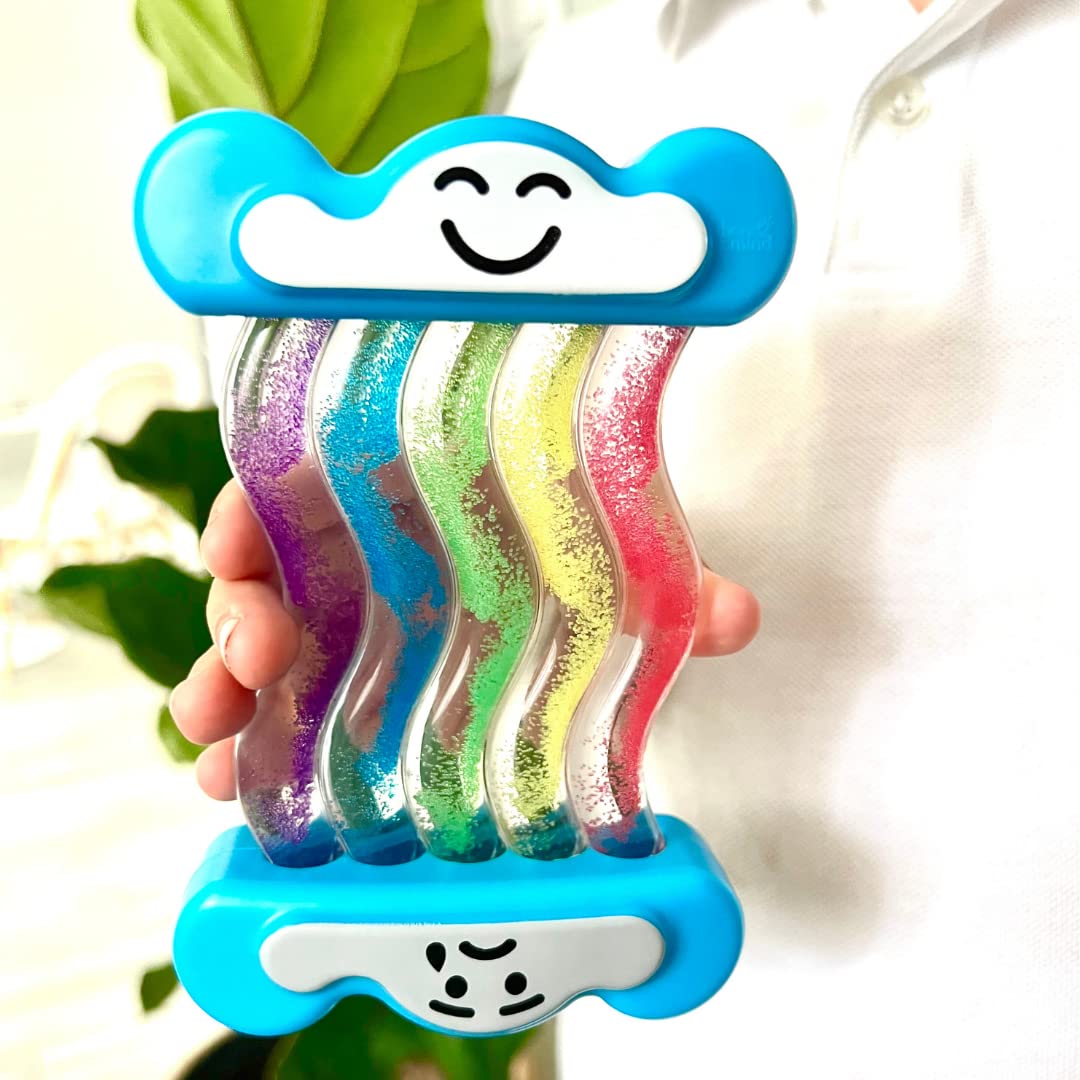 Learning Resources See My Feelings Rainbow Fidget, Double-Sided Colourful Rainbow Sensory Fidget Toy Helps Children Identify Emotions, Focus & Calm Down, Securely-Sealed, Ages 3+