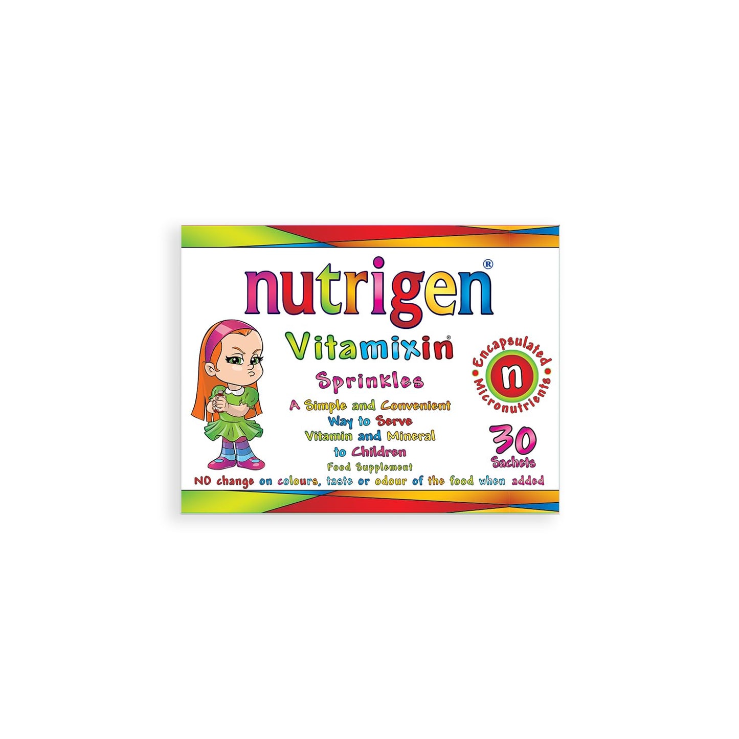 Nutrigen Vitamixin Sprinkles – multivitamin and Mineral Powder for Toddlers and Young Children. Encapsulated micronutrients to Improve Acceptance and Effectiveness in The Body, 30 sachets