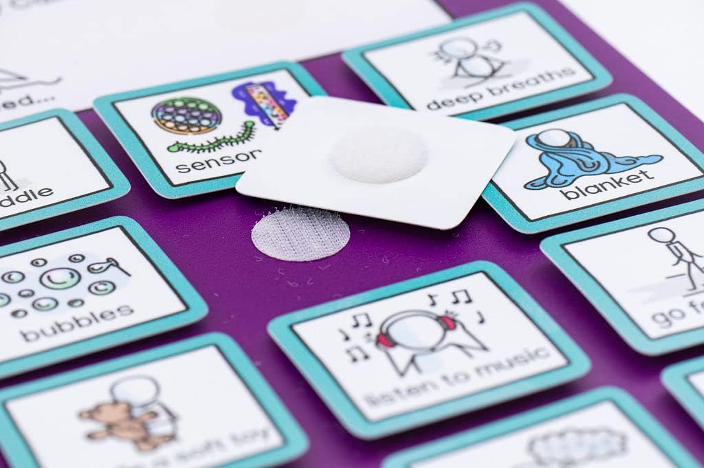 Calming Chart to support ADHD - autism - anger management - with visual aids or pecs cards - supports emotional development - reduces anxiety - communication cards