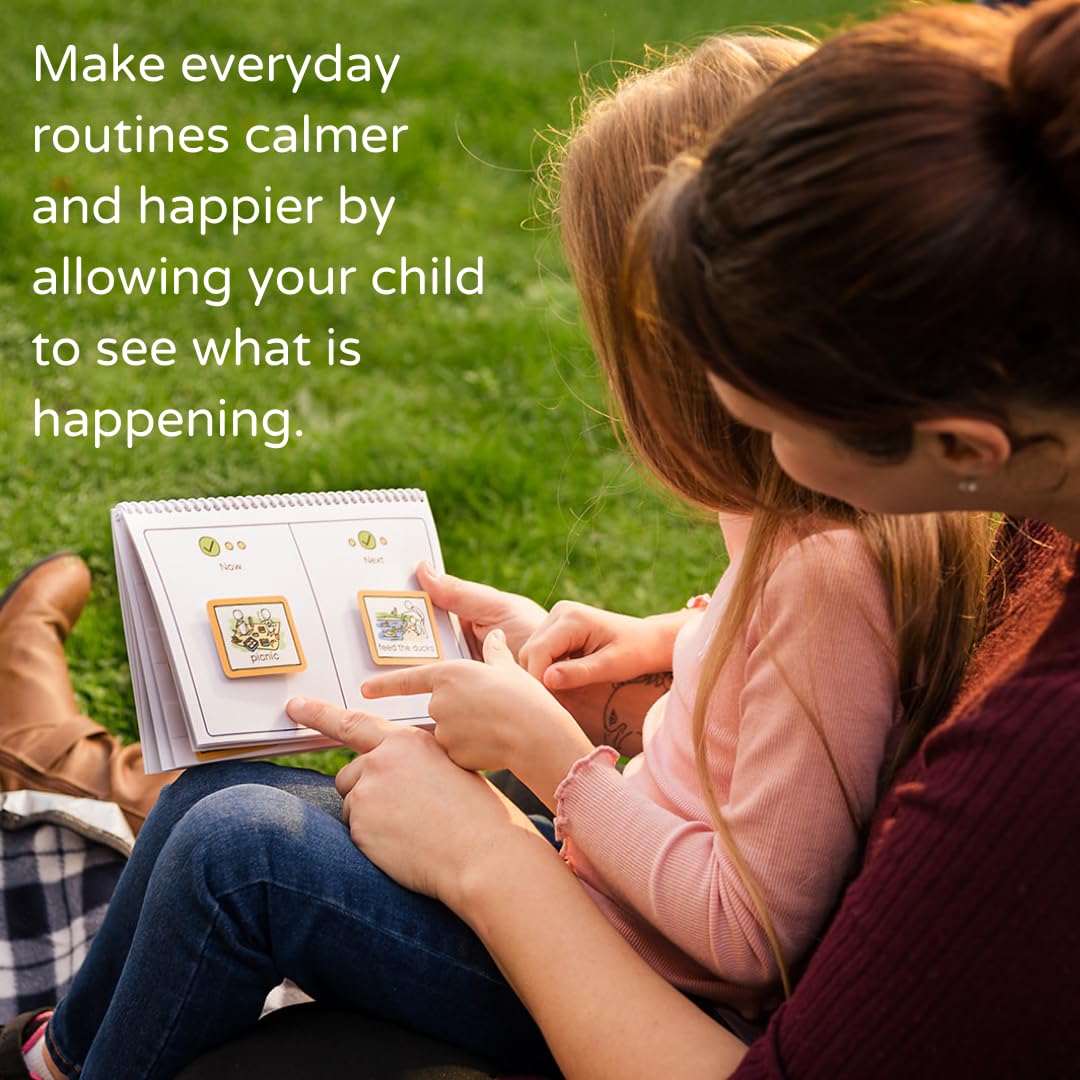 Communication Book with 6 visual communication resources and 34 removable pecs cards visual symbols to support communication, routine and transition - Suitable for autism, adhd (Children)