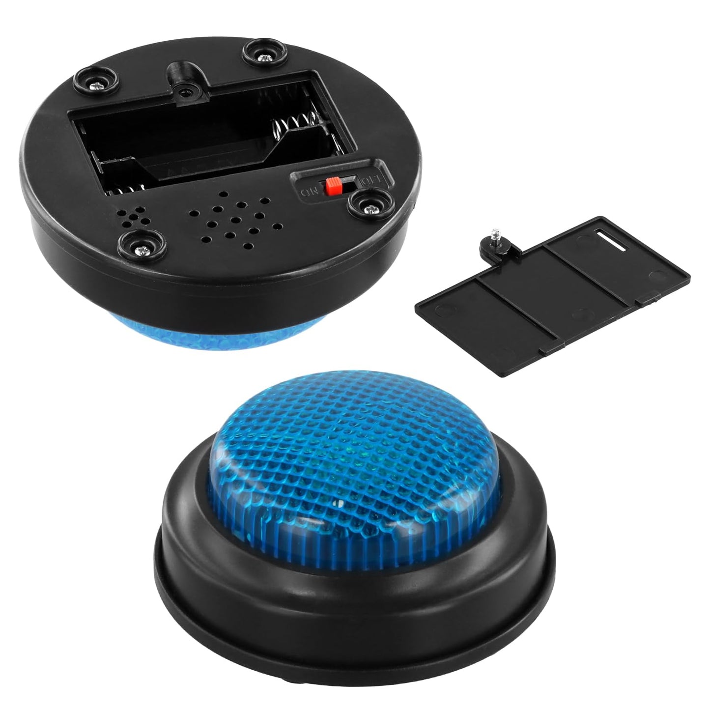 QWORK® 4 Pack Answer Buzzers for Quizzes, Light & Sound Game Show Buzzers For Party, Classroom
