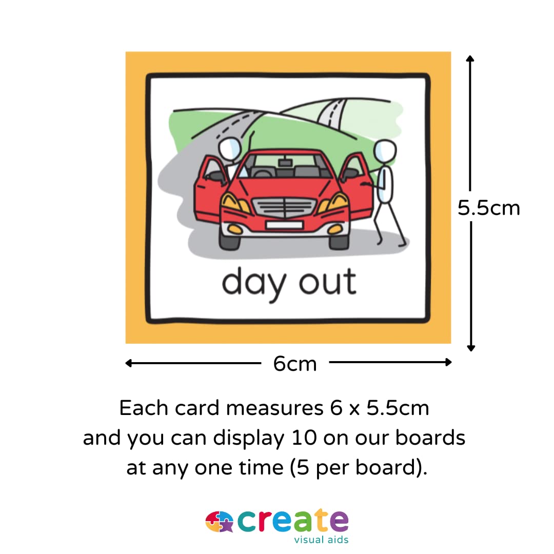 Visual Timetable for Adults Visual Schedule communication cards for stroke victims, dementia, learning difficulties (Green)