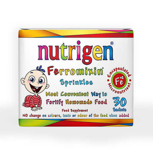 Nutrigen Ferromixin Sprinkles – Iron & Micronutrient Powder for Babies & Toddlers, 30 Sachets