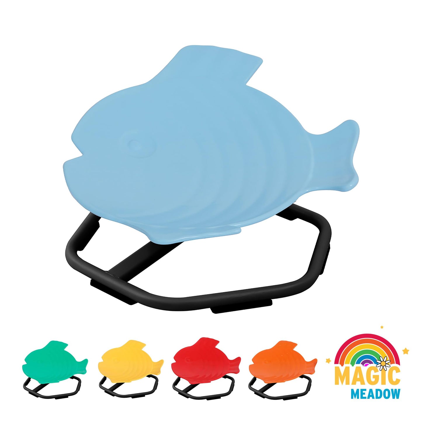 MagicMeadow Sensory Spinning Chair for Autism - Fish Therapeutic Swivel Seat for Autism & ADHD Chair - Calming Spinny for Children’s Support - Non-slip Sit and Spin Sensory Spinning Seat