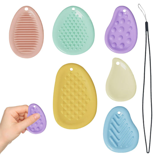 6 Pcs Sensory Stones,Portable Anger Management Toys,Anxiety Relief for Kids & Adults