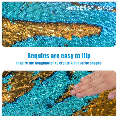 3 Packs Wall-Mounted Sequin Sensory Wall, 14''x14'' Reversible Sequin Sensory Panel with Solid Wood Frame, Early Learning & Development, Ideal for Sensory Rooms, Therapy, Education, and Home Use