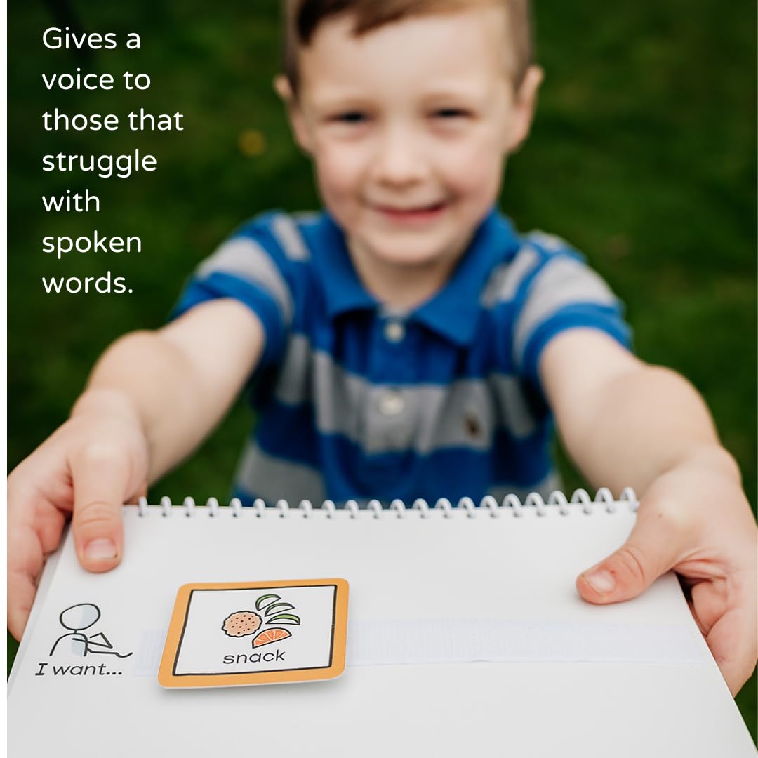 Communication Book with 6 visual communication resources and 34 removable pecs cards visual symbols to support communication, routine and transition - Suitable for autism, adhd (School)