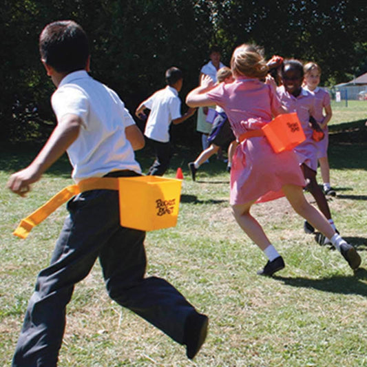 Eduk8 Bucket Dash Bean Bag Tag – Touch Rugby Game Co-ordination Balance Exercise Equipment Gladiators 3 4 5 6 + years old