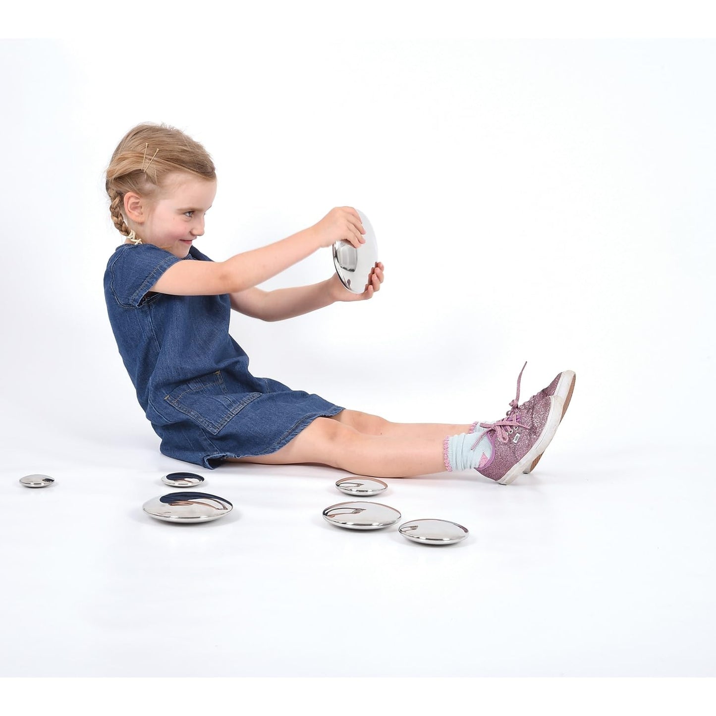 TickiT 72217 Sensory Reflective Silver Buttons