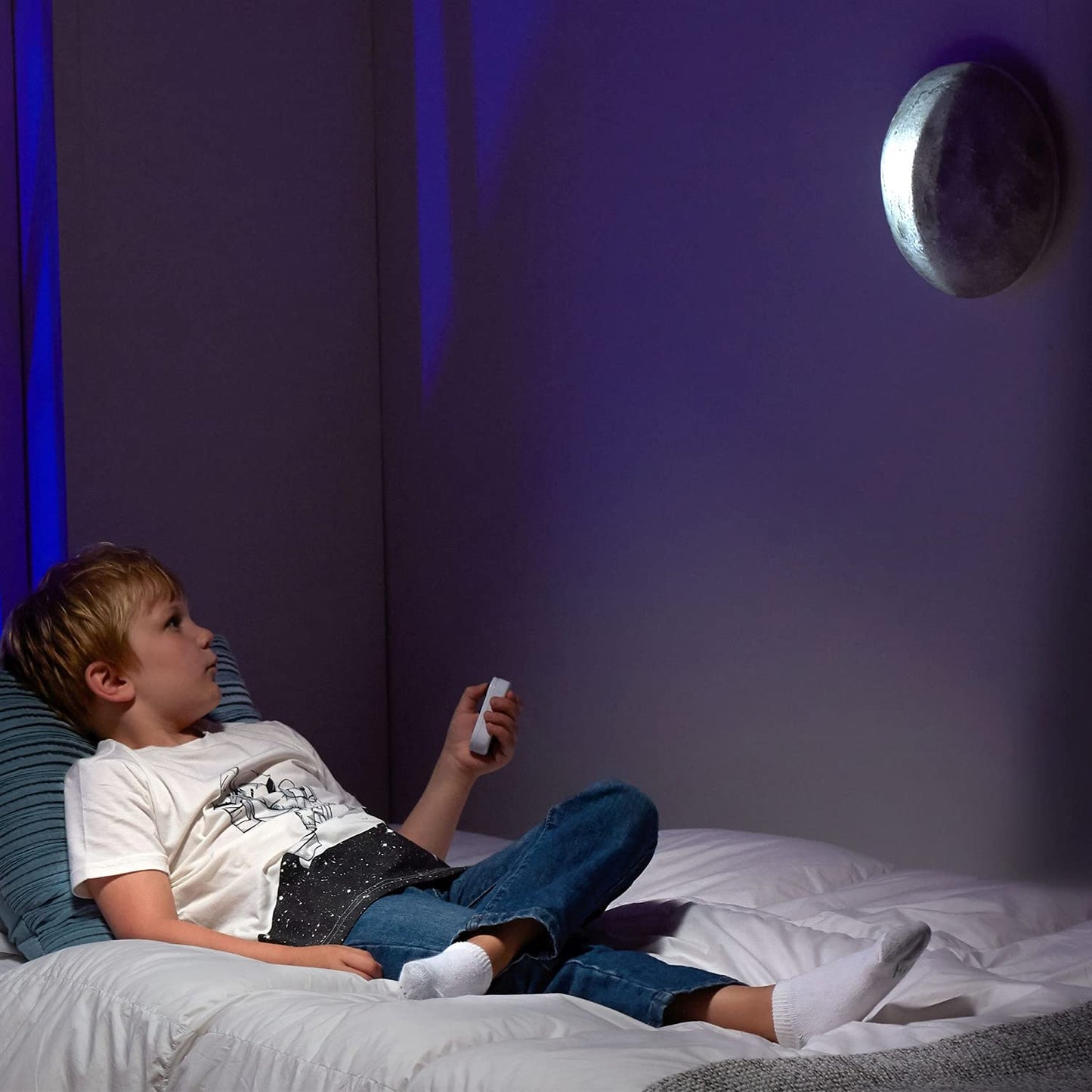 Uncle Milton | Moon In My Room Light | Glowing Moon Light, Night light, Bedroom Wall Light | Basic Fun 05102 - Packaging may vary