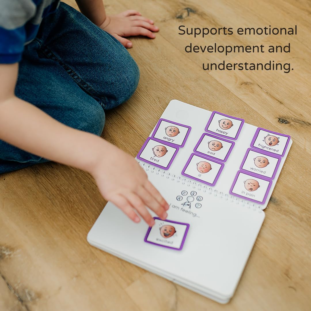 Communication Book with 6 visual communication resources and 34 removable pecs cards visual symbols to support communication, routine and transition - Suitable for autism, adhd (School)