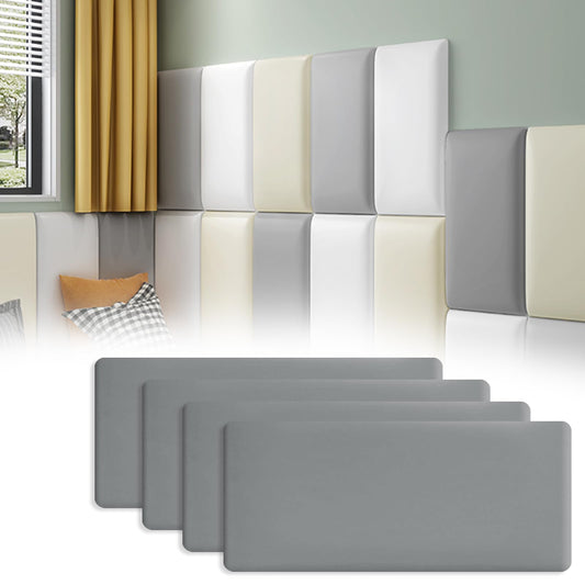 4 PCs, 40 * 20cm, Wall Cushion Padding, Anti-Collision Wall Padding, Soft Bag Wall Panels, Wall Cushion Protection for Kids, Corner Guard (Gray)