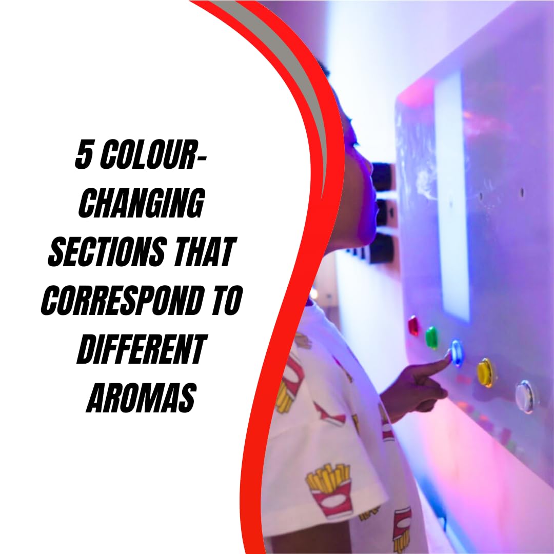 Aroma Sensory Panel 5-Section Colour Changing Aromatherapy Diffuser with Large Button Controller Therapeutic Atmosphere Using Scents