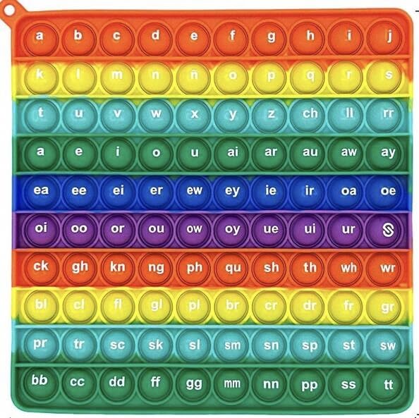 Ranzah Pop Fidget Toy Number Alphabet Phonics Bubble Popper Sensory Poppet Toy For Kid