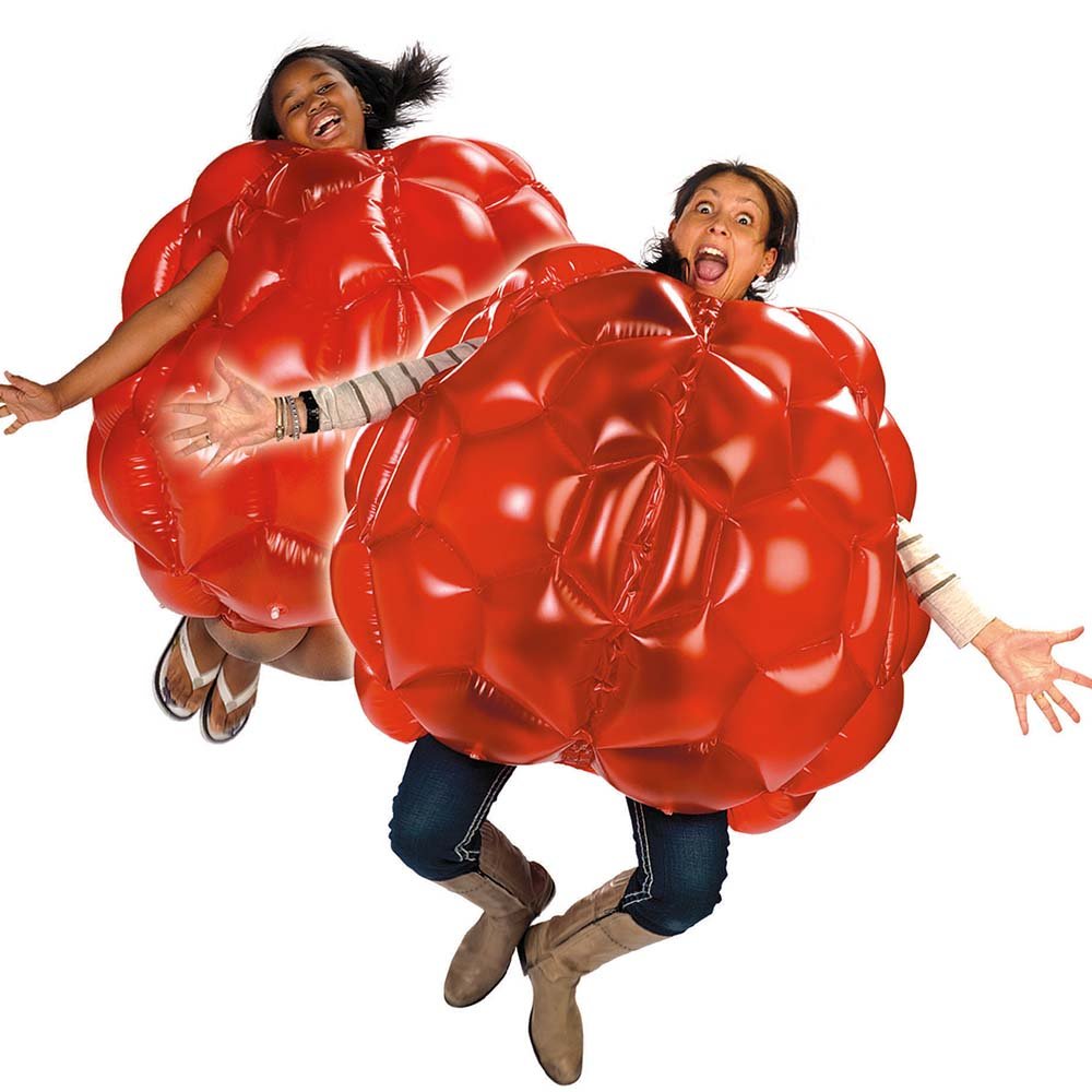 Eduk8 Inflatable Belly Bump Balls - 8 to Adult Size Zorbs 92 cm, Set Of 2 Fun In & Outdoor Garden Activity Game Football (Adult)