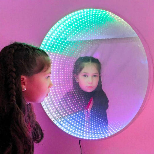 Playlearn 60cm Sensory Mega Infinity Mirror with Interactive Button Controller