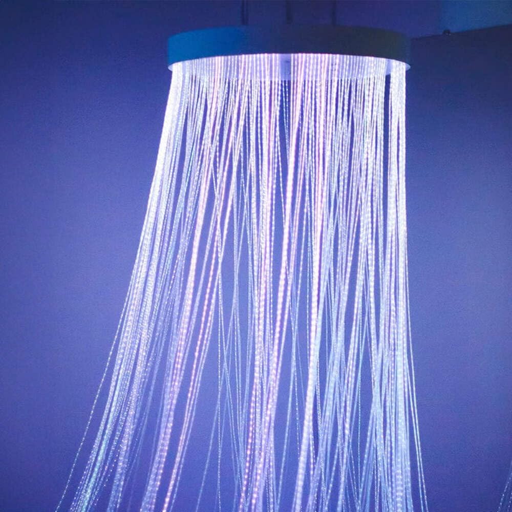 Sensory Fibre Optic Curtain Ring Including Fibres and Light Source