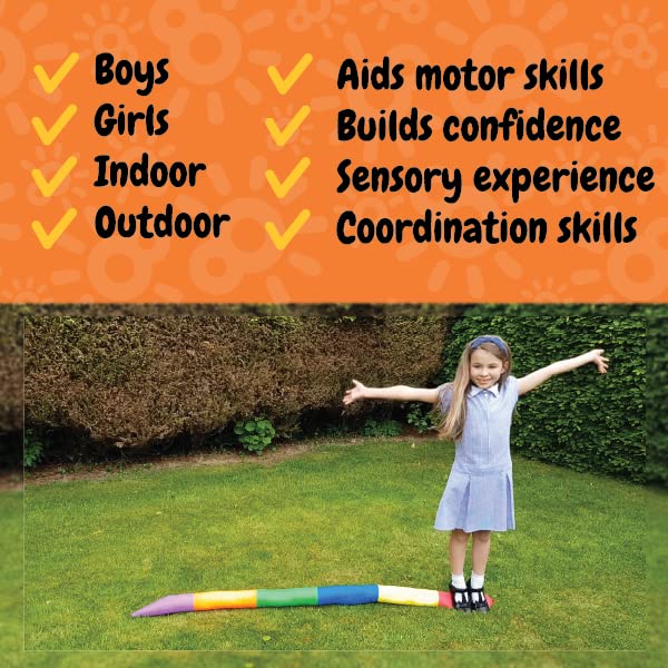 Eduk8 Children's Balancing Snake - Kids Toddler Wobble Rocker Swing Natural Core Child Balance Improver | Gymnastic Dancing Training