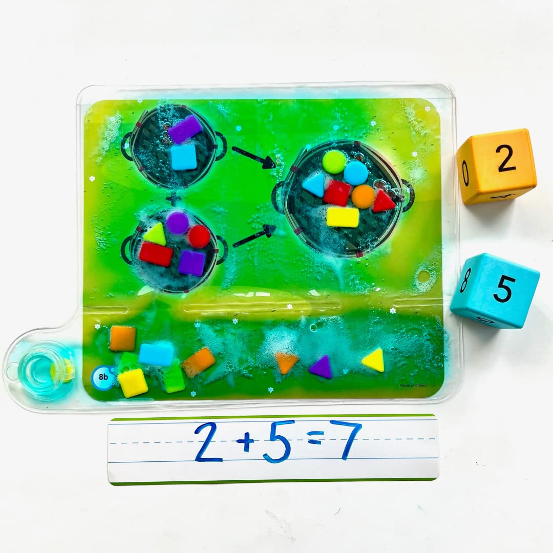 Learning Resources Colours & Shapes Sensory Pad, Reusable Sensory Bag for Kids, Fine Motor Skills Toy, 16 Fine Motor Activities, 24 Plastic Shapes, Ages 3+, Multicolou