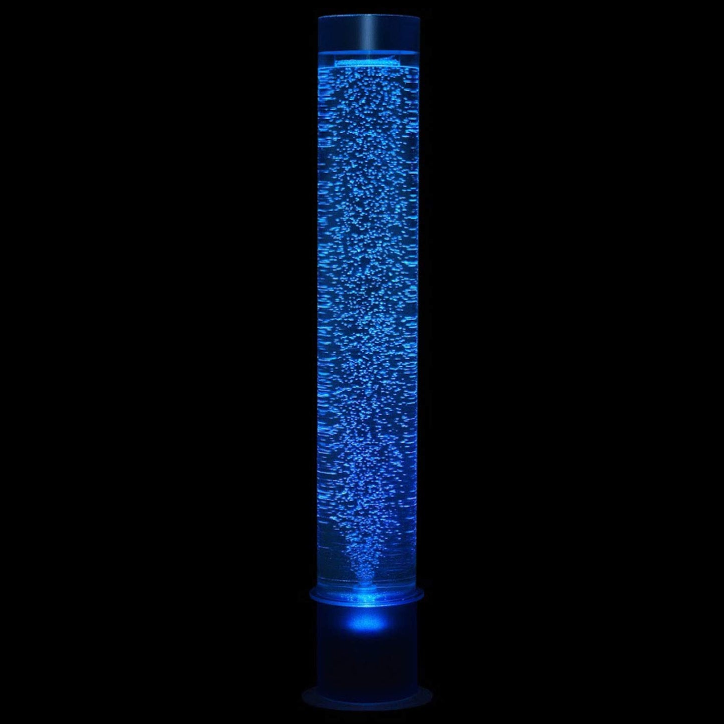 Bubble Tube Tank with Remote Control Night Mood Light Aquarium & Round Interactive LED Light Up Floor Tile White Plastic Surface