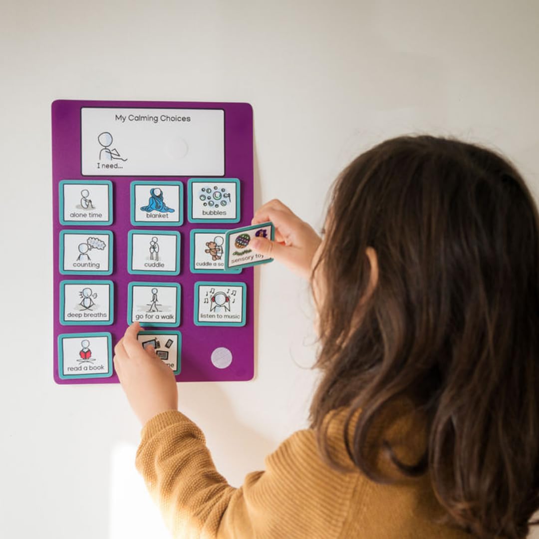 Calming Chart to support ADHD - autism - anger management - with visual aids or pecs cards - supports emotional development - reduces anxiety - communication cards