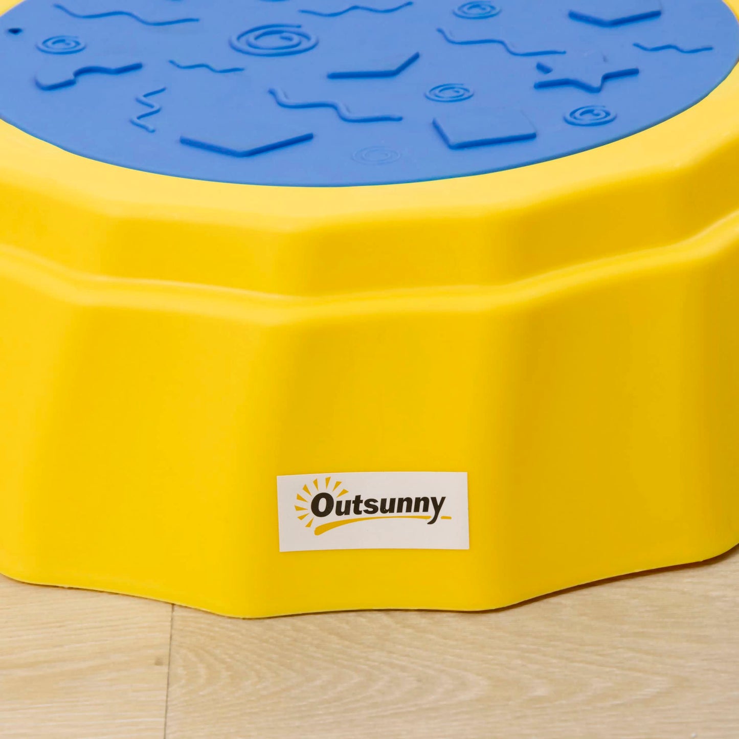 Outsunny 5 PCS Stepping Stones Kids Balance Beam w/Non-Slip Surface and Bottom, Outdoor Indoor Sensory Toys, Obstacle Course for Toddlers