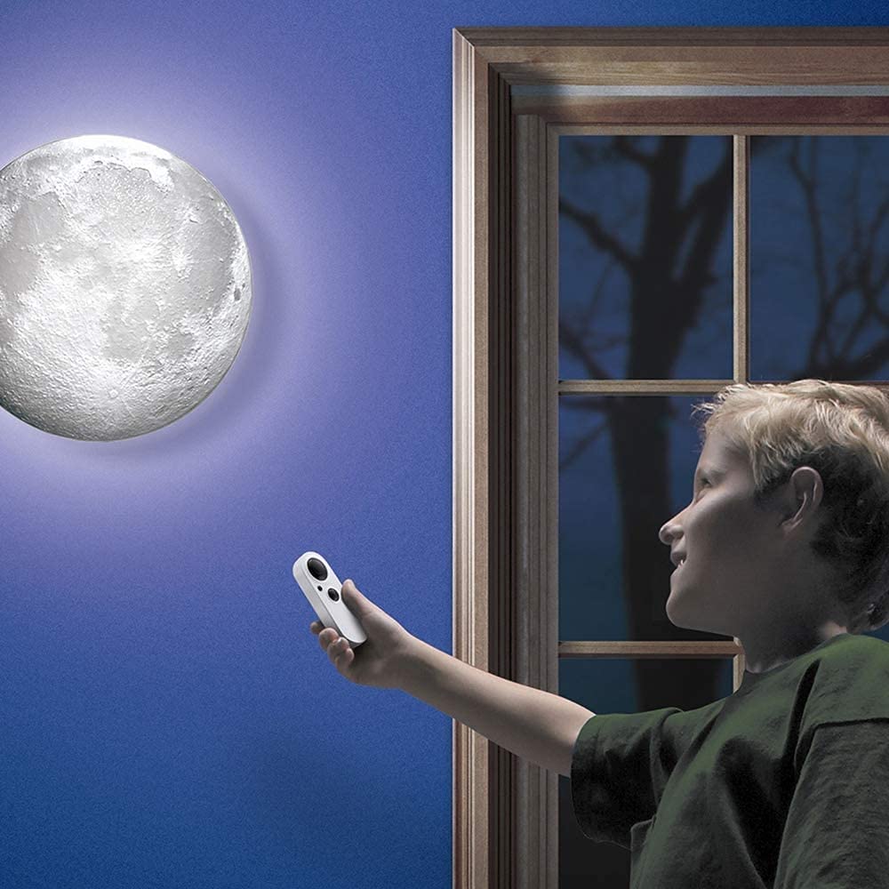 Uncle Milton | Moon In My Room Light | Glowing Moon Light, Night light, Bedroom Wall Light | Basic Fun 05102 - Packaging may vary