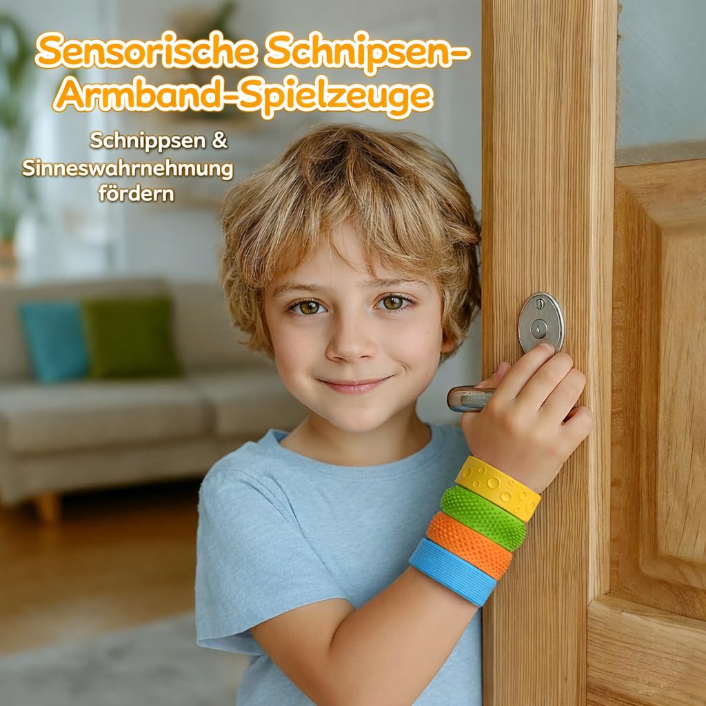 Textured Slap Bracelets for Kids&Adults,6Pcs Fidget Bracelet Stress Relief Sensory Toys for Kids with Autism ADHD Anxiety Aid, Classroom Rewards, Stocking Fillers for Teenage Girls Boys Gift