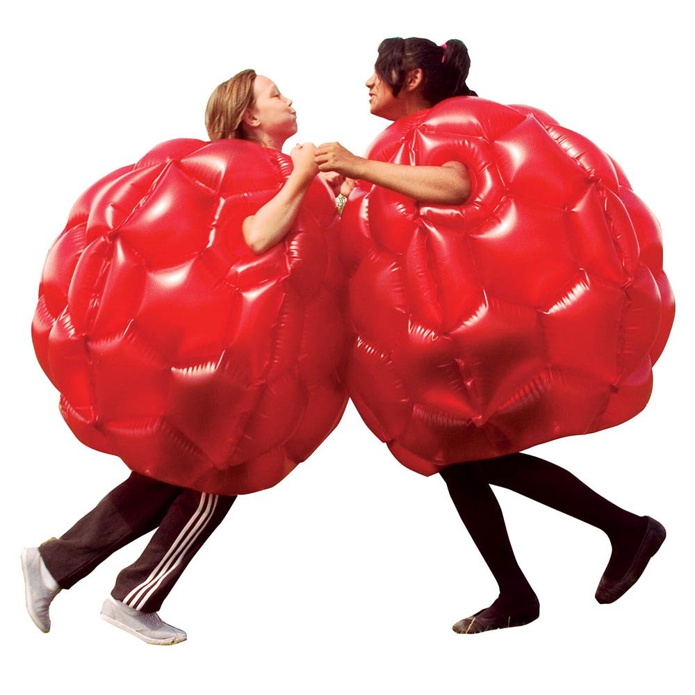 Eduk8 Inflatable Belly Bump Balls - 8 to Adult Size Zorbs 92 cm, Set Of 2 Fun In & Outdoor Garden Activity Game Football (Adult)