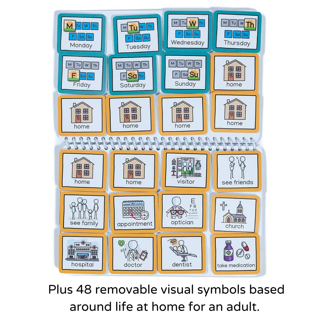 Visual Planner by Create Visual Aids Weekly Planner & Daily Planner for Adults with Visual Symbols for dementia, autism, visual timetable
