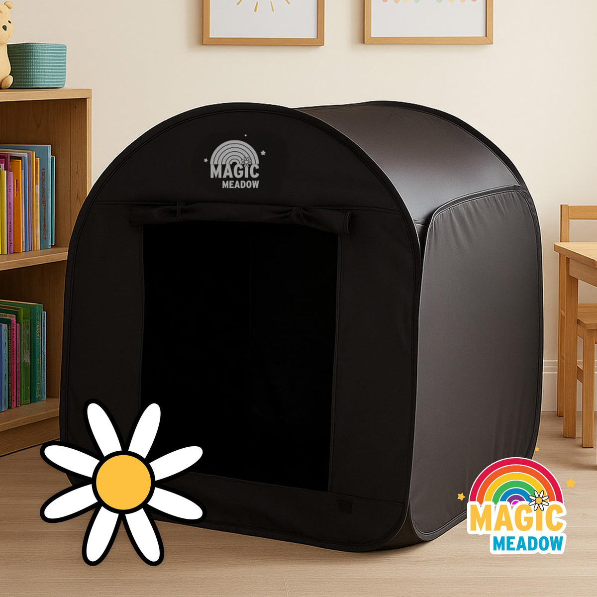 MagicMeadow Sensory Large Pop-Up Blackout Tent | 120cm x 120cm x 120cm