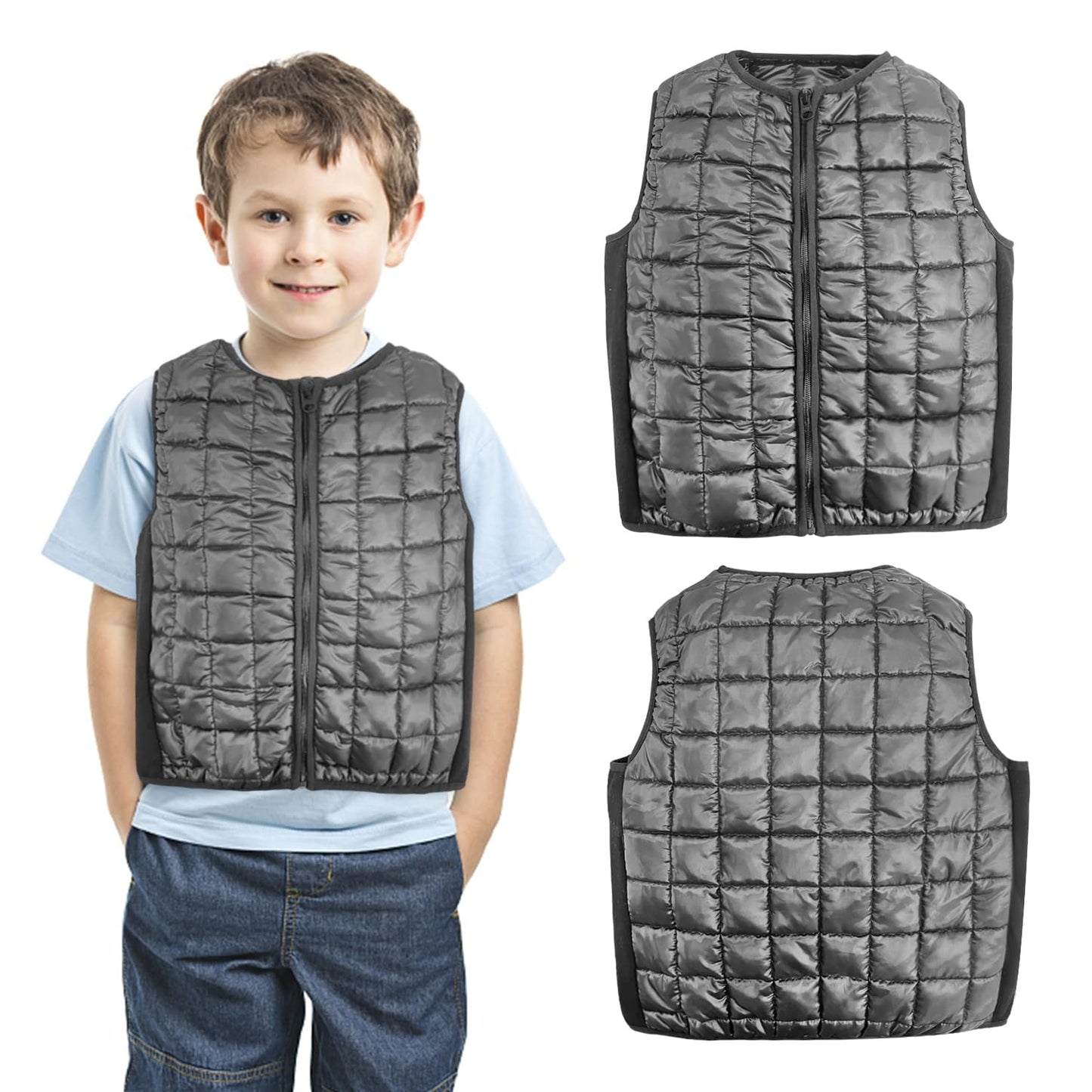 Weighted Vest for Kids with Sensory Issues, Sensory Compression Vest for Children with Processing Disorders and Calming (Small-2lbs)