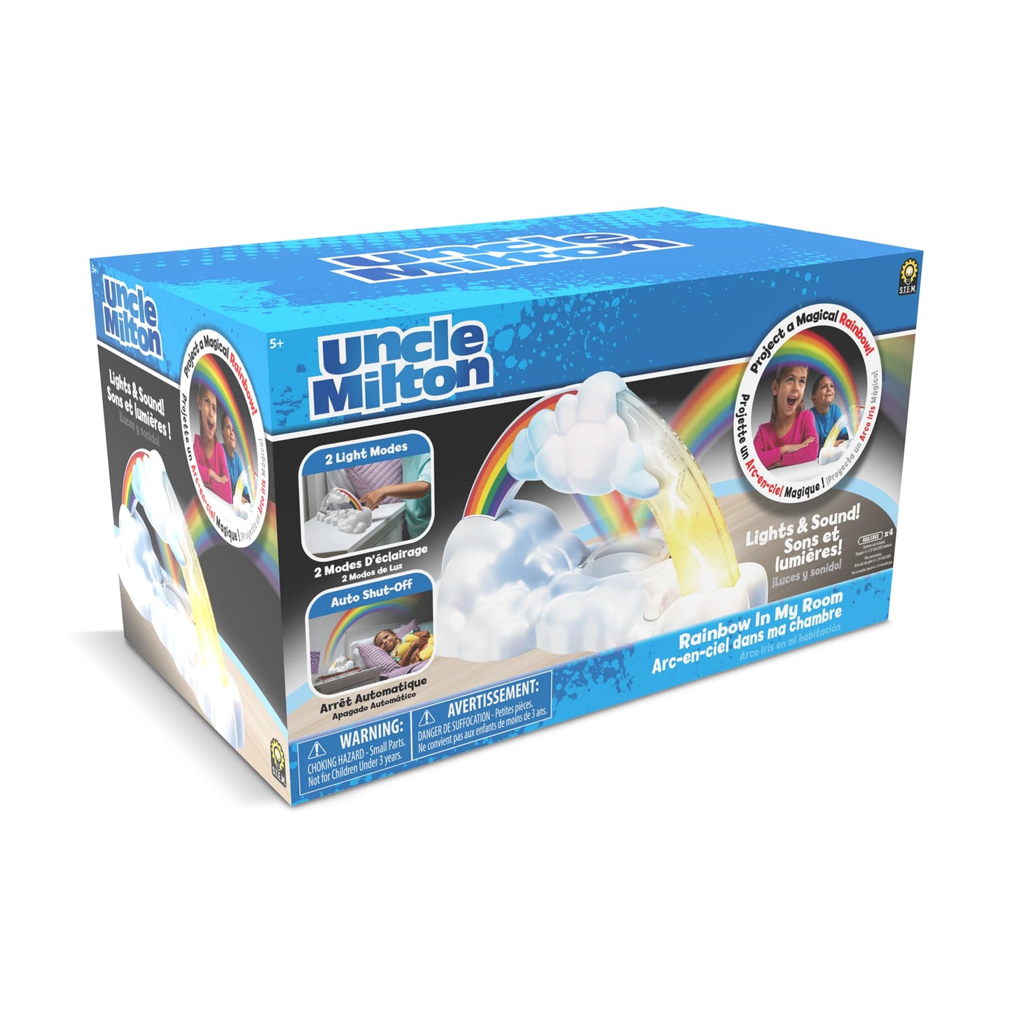 Uncle Milton Rainbow in My Room 2.0 - Kids Educational Toy With Light Projector and Sound Effects, Watch Rainstorm Transform, Ages 5+, Basic Fun 14998