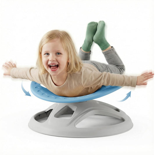 Brelley Sensory Spinning Chair Upgraded Version for Autism, Autistic Kids Swivel Chair, Sensory Activity Toy for Toddlers, Physical Coordination Training Indoor & Outdoor (Blue)