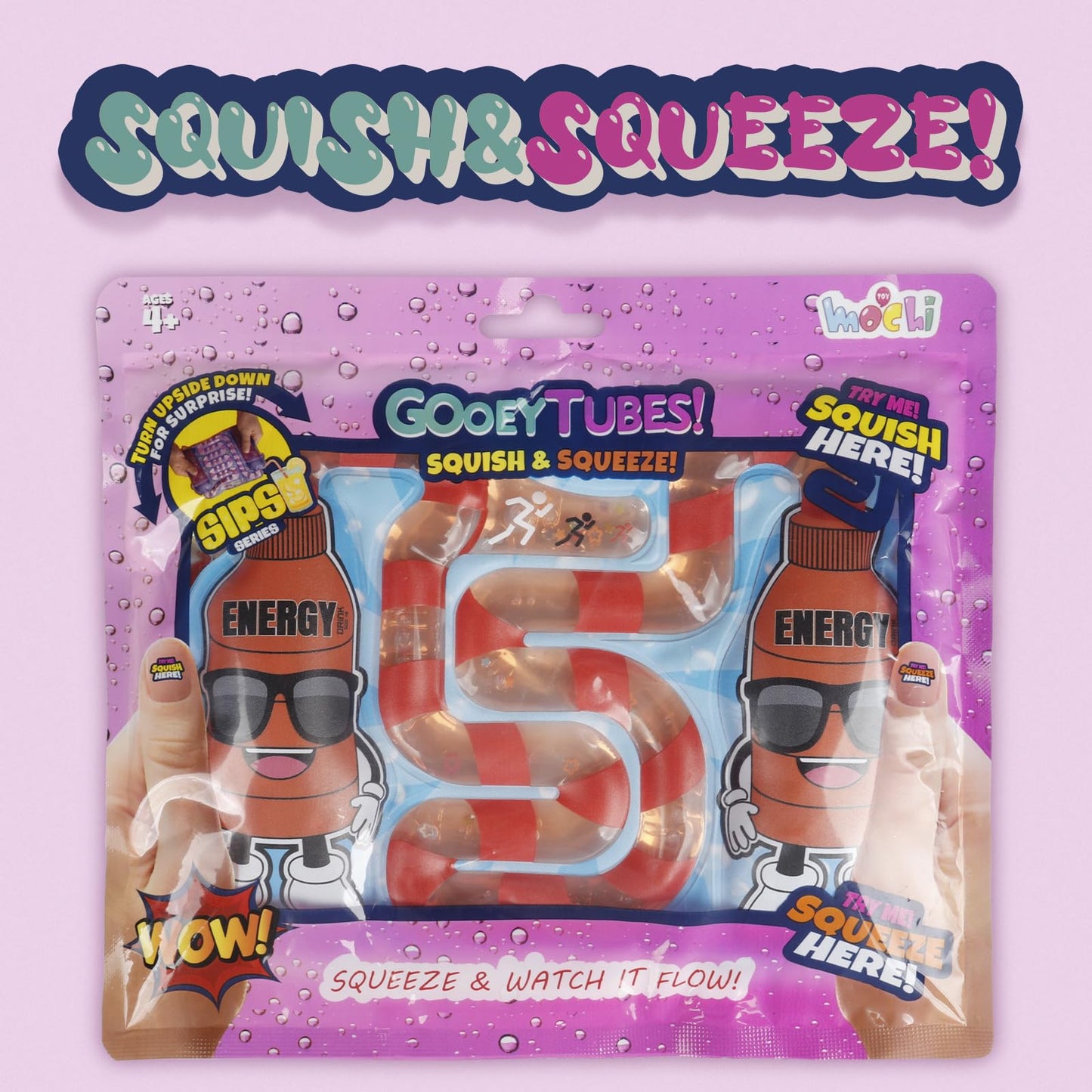 Squeeze Sensory Tubes Fidget Toys,Squeezable Sensory Boards,Squishy Sensory Tubes Filled with Colorful Goo,Glitter and Beads,Non-Toxic,No-Mess,Squeezable Fidget,Stress & Anxiety Relief