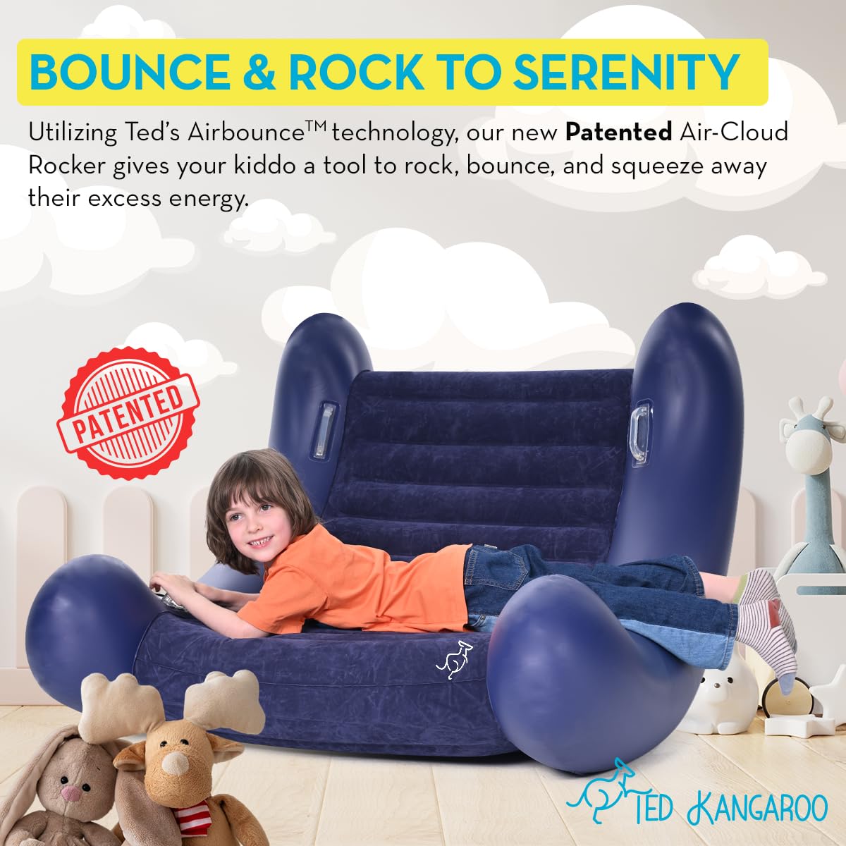 TED KANGAROO Sensory Chair for Kids, AIR Cloud Rocker